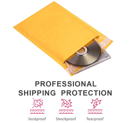 Various Sizes Kraft Bubble Mailers Durable 60-180gsm Thickness for Customer Requirements