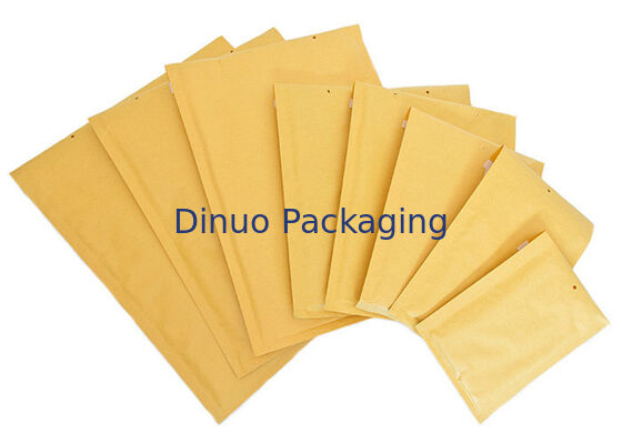 Various Sizes Kraft Cushion Bubble Mailers Featuring Inner Materials Low Density Polyethylene Protective Packaging Envelopes for Shipping