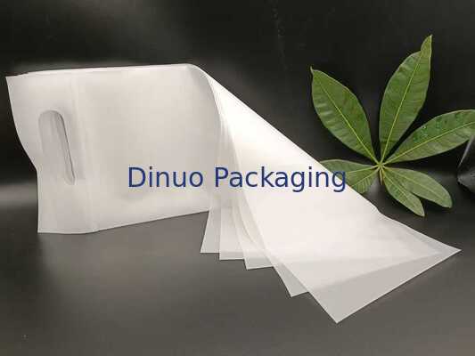 Moisture-Proof and Durable Frosted CPE Resealable Zipper Bags With Handle For Food And Small Items