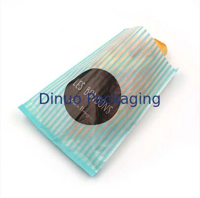 Food Grade Biodegradable Glassine Paper Bags Customizable Size Color Bakery Food Packaging