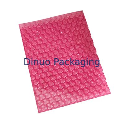 Heart Shaped Pink Bubble Mailing Bag Waterproof Tear-Resistant Love Bubble Wrap Sheet For Gift Packaging
