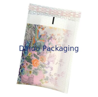 Decorative Floral Bird Pattern Waterproof Self Sealing Bubble Mailing Bag For Packaging