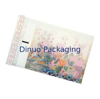 Decorative Floral Bird Pattern Waterproof Self Sealing Bubble Mailing Bag For Packaging