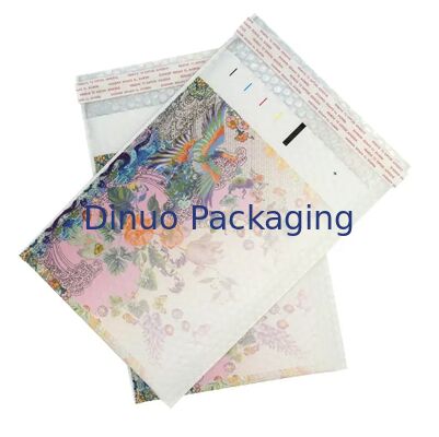 Decorative Floral Bird Pattern Waterproof Self Sealing Bubble Mailing Bag For Packaging