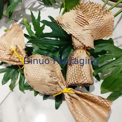 Woodpulp Biodegradable Honeycomb Kraft Paper Cushioning Protective Honeycomb Ball