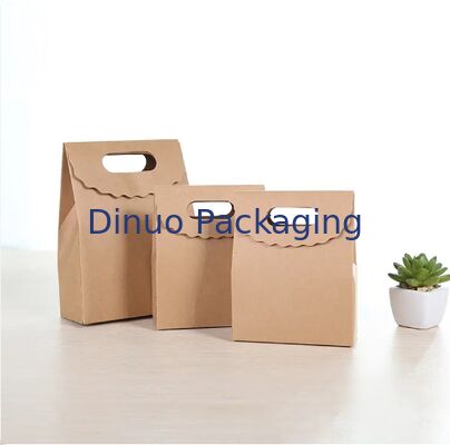 Kraft Bag Die Cut Handle Bolsa De Papel Brown Kraft Paper Packaging Bag Folding Paper Bags For Gifts