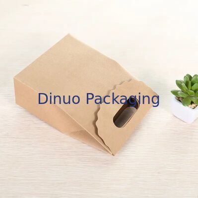 Kraft Bag Die Cut Handle Bolsa De Papel Brown Kraft Paper Packaging Bag Folding Paper Bags For Gifts