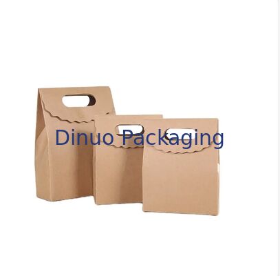 Kraft Bag Die Cut Handle Bolsa De Papel Brown Kraft Paper Packaging Bag Folding Paper Bags For Gifts