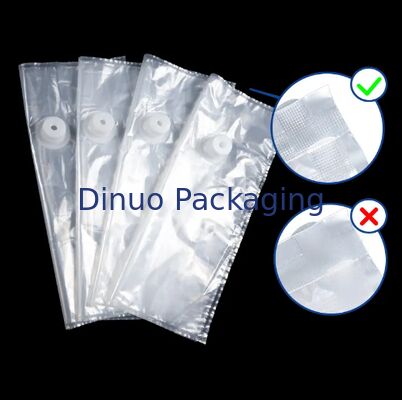 Transparent Food Grade Bag In Box With Valve For Liquid Dispensing Storage