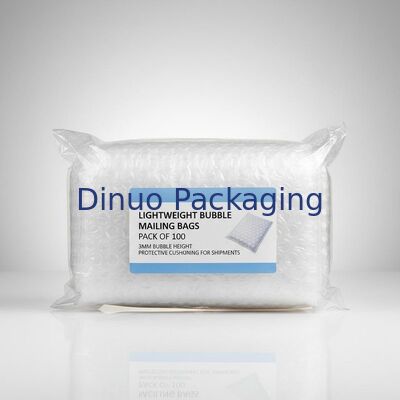 Lightweight Bubble Mailing Bags Pack Of 100 Designed With 3MM Bubble Height Offering Protective Cushioning For Shipments