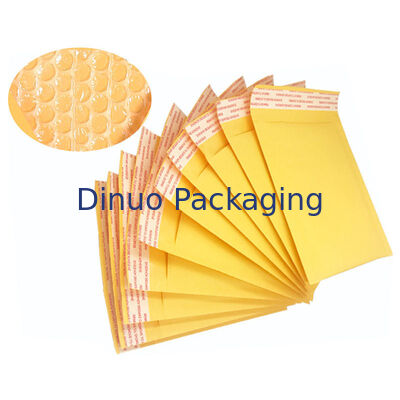 Lightweight Kraft Bubble Mailers Incorporating Low Density Polyethylene Inner Materials and Customized Logo for Packaging