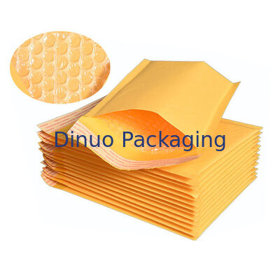Lightweight Kraft Bubble Mailers Incorporating Low Density Polyethylene Inner Materials and Customized Logo for Packaging