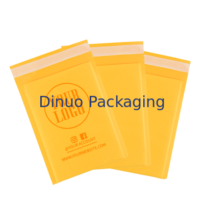 Lightweight Kraft Bubble Mailers Incorporating Low Density Polyethylene Inner Materials and Customized Logo for Packaging
