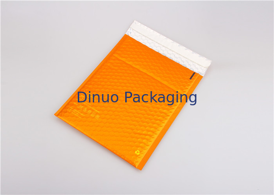 Orange Metallic Padded Envelopes Custom Bubble Mailers 35x330mm #H Eco Friendly