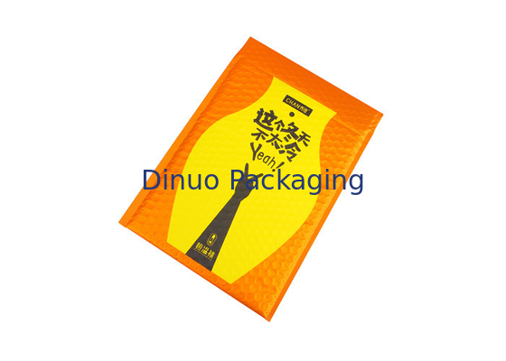 Orange Metallic Padded Envelopes Custom Bubble Mailers 35x330mm #H Eco Friendly
