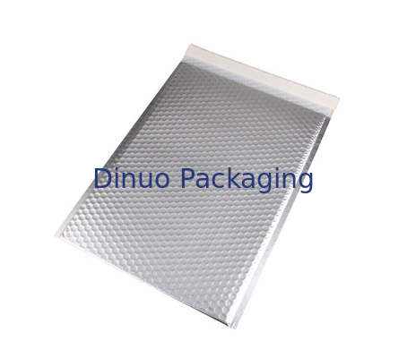 Aluminum Foil Metallic Bubble Mailers Silver Color Self Sealing For Postal Packaging