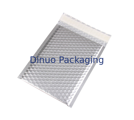 Heat Seal Matte Metallic Bubble Mailers 4"X8" #000 Moisture Resistant For Packaging