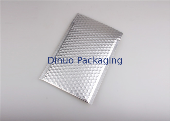Heat Seal Matte Metallic Bubble Mailers 4"X8" #000 Moisture Resistant For Packaging