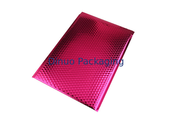 Antistatic Metallic Pink Bubble Mailers , Bubble Wrap Bags 135x210 #-AC