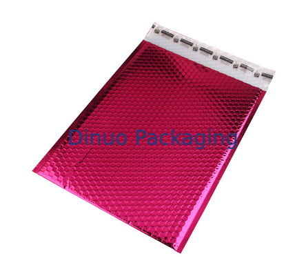 Antistatic Metallic Pink Bubble Mailers , Bubble Wrap Bags 135x210 #-AC