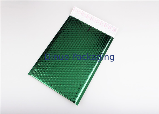 Tearproof Metallic Bubble Mailers Dark Green Color Square Padded Envelopes