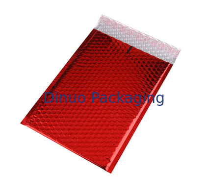 Bright Red Color Metallic Bubble Envelopes Bubble Mailers 245x330 #A4