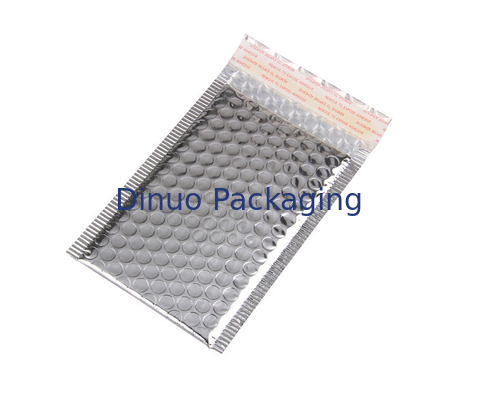 Aluminum Foil Metallic Bubble Mailers Silver Color Self Sealing For Postal Packaging