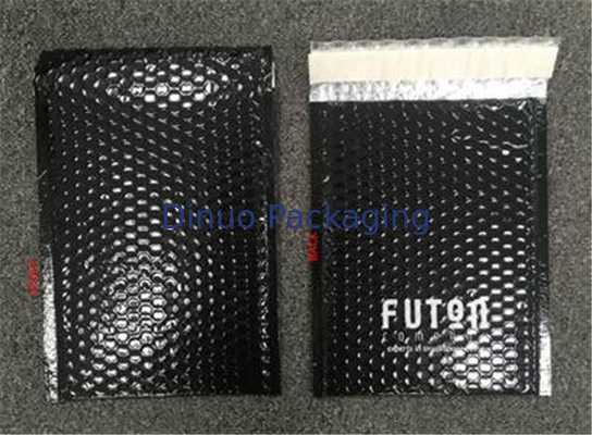 Waterproof Printed Black Metallic Shipping Envelopes , 180x165 #CD-DCD Custom Bubble Mailers