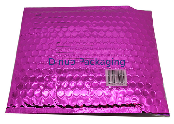 Waterproof Pink Metallic Bubble Mailers Large Volume Puncture Resistant