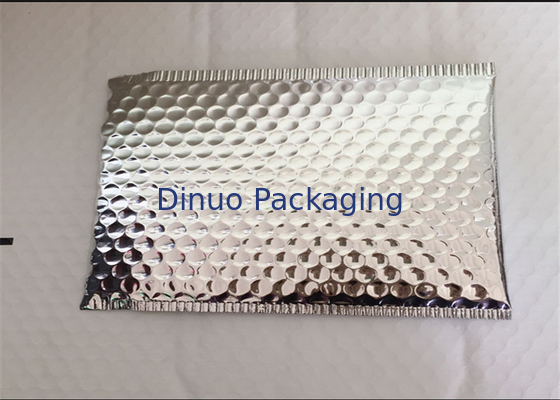 Self Seal Silver Metallic Bubble Mailers , Bubble Wrap Envelopes Recyclable