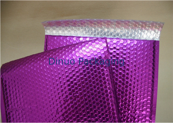 Waterproof Pink Metallic Bubble Mailers Large Volume Puncture Resistant