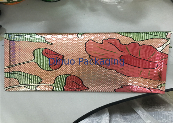 Colorful Printed Metallic Bubble Lined Bags Size 1 / 7.25"X12" holiday bubble mailers