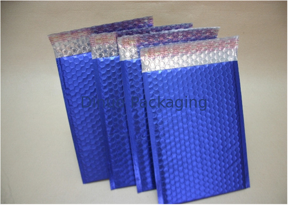 Blue Metallic Decorative Bubble Mailing Envelopes For Courier Company Using