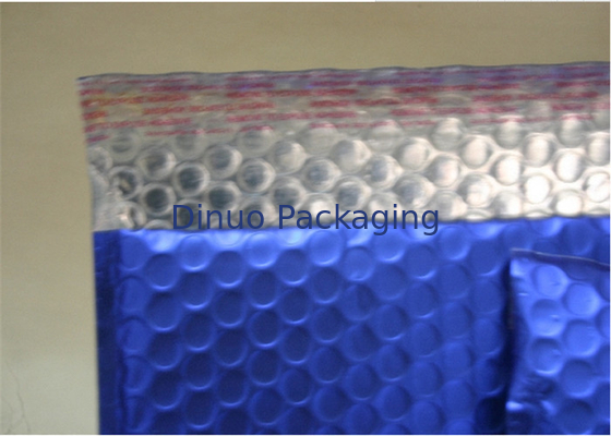 Customized Printing Metallic Bubble Mailing Envelopes Blue Color For Shipping