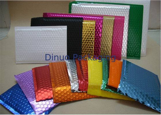 Laminated Colorful Metallic Bubble Envelopes Self Sealing For Delivery Industry