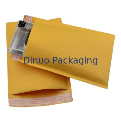 Kraft Yellow Bubble Wrap Envelope / Kraft Paper Mailers UV Proof 175x260mm #D