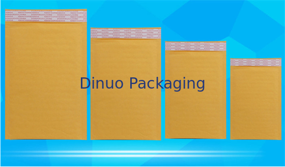 Recyclable Kraft Paper Bubble Mailers , Courier Packing Bags Wrinkle Resistant