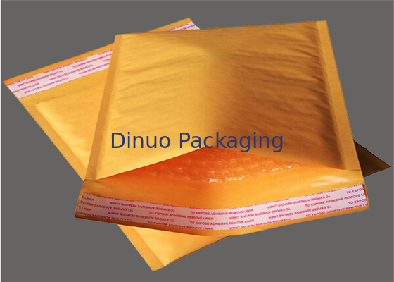 Kraft Yellow Bubble Wrap Envelope / Kraft Paper Mailers UV Proof 175x260mm #D