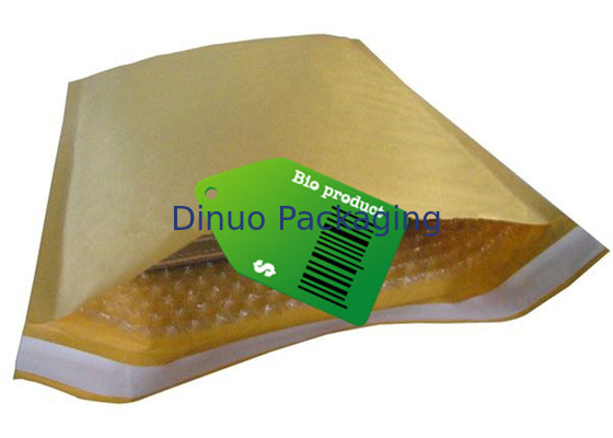 Yellow Kraft Paper Bubble Wrap Envelope , 235x330mm #H Bubble Mailer Bags
