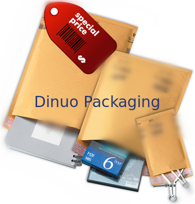 Lightweight Yellow Kraft Bubble Mailers , Kraft Bubble Envelopes Shock Resistance