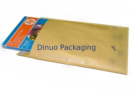 Lightweight Yellow Kraft Bubble Mailers , Kraft Bubble Envelopes Shock Resistance