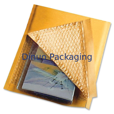 Lightweight Yellow Kraft Bubble Mailers , Kraft Bubble Envelopes Shock Resistance