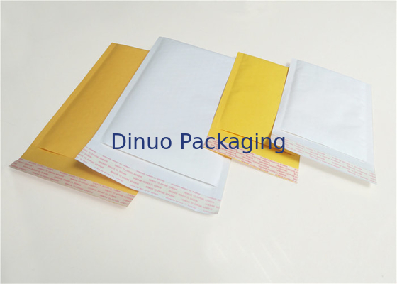 Shipping Size 4 Kraft Bubble Mailers  , White / Yellow Mailing Envelopes 9.5"X14"