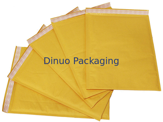 Recyclable Kraft Paper Bubble Mailers , Courier Packing Bags Wrinkle Resistant