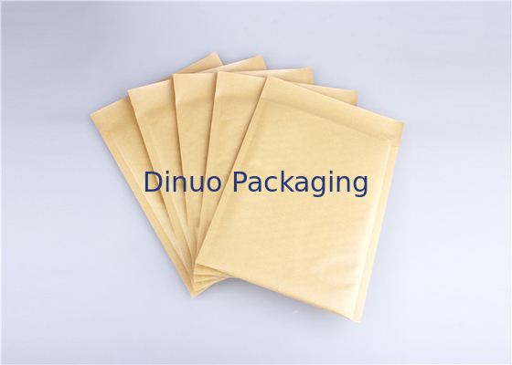 Lightweight Oil Resistant Brown 6x10  Kraft Bubble Mailers opp film outside easy to tear