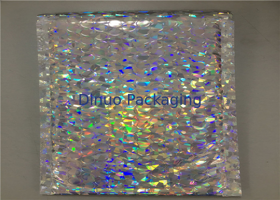 Holographic Colored Bubble Wrap Mailers Padded Parcel Bags Waterproof