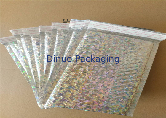 Biodegradable Shiny Holographic Mailing Bags / Bubble Padded Envelope