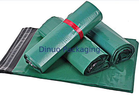 Green Co-Extruded Plastic Shipping Envelopes Custom Printed Light Weight