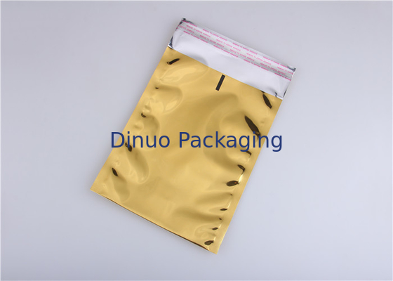 Gold Color Resealable Aluminum Foil Bags , Food Packaging Aluminum Foil Sachet