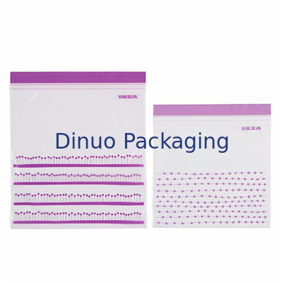 Resealable Plastic Bags For Foods Packaging , ZipLock Custom Printed Plastic Bags